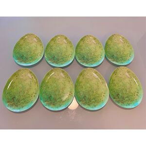 8 Easter Egg Spring Well Dressed Home Speckled Egg Shaped Melamine Plates